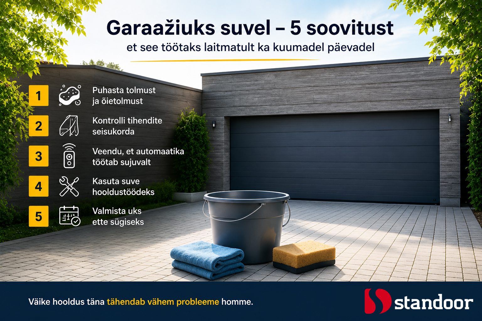 Garaažiuks suvel – 5 lihtsat soovitust, et see töötaks laitmatult ka kuumadel päevadel